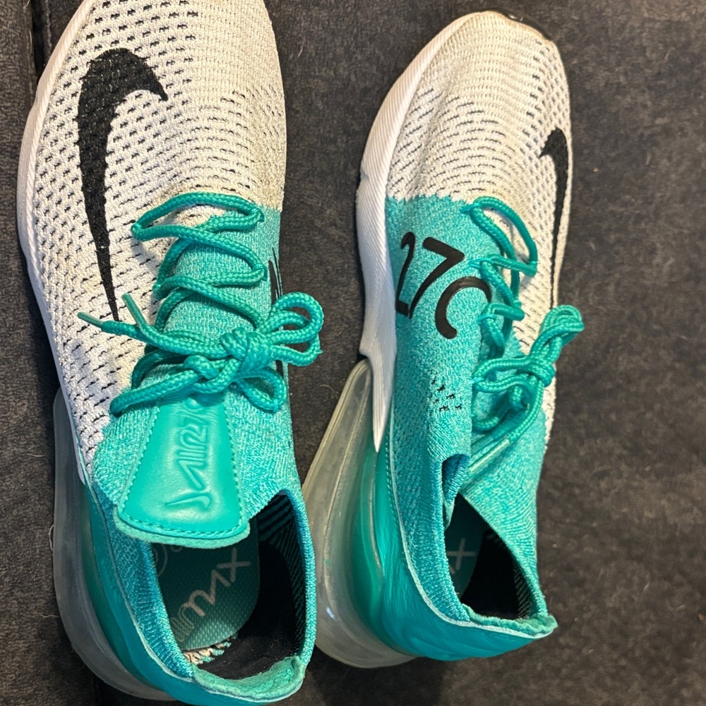 Nike Air Max Turquoise and White Running Shoes